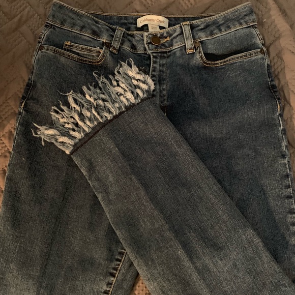 Coldwater Creek Denim - Coldwater Creek Fringe Ankle Jeans